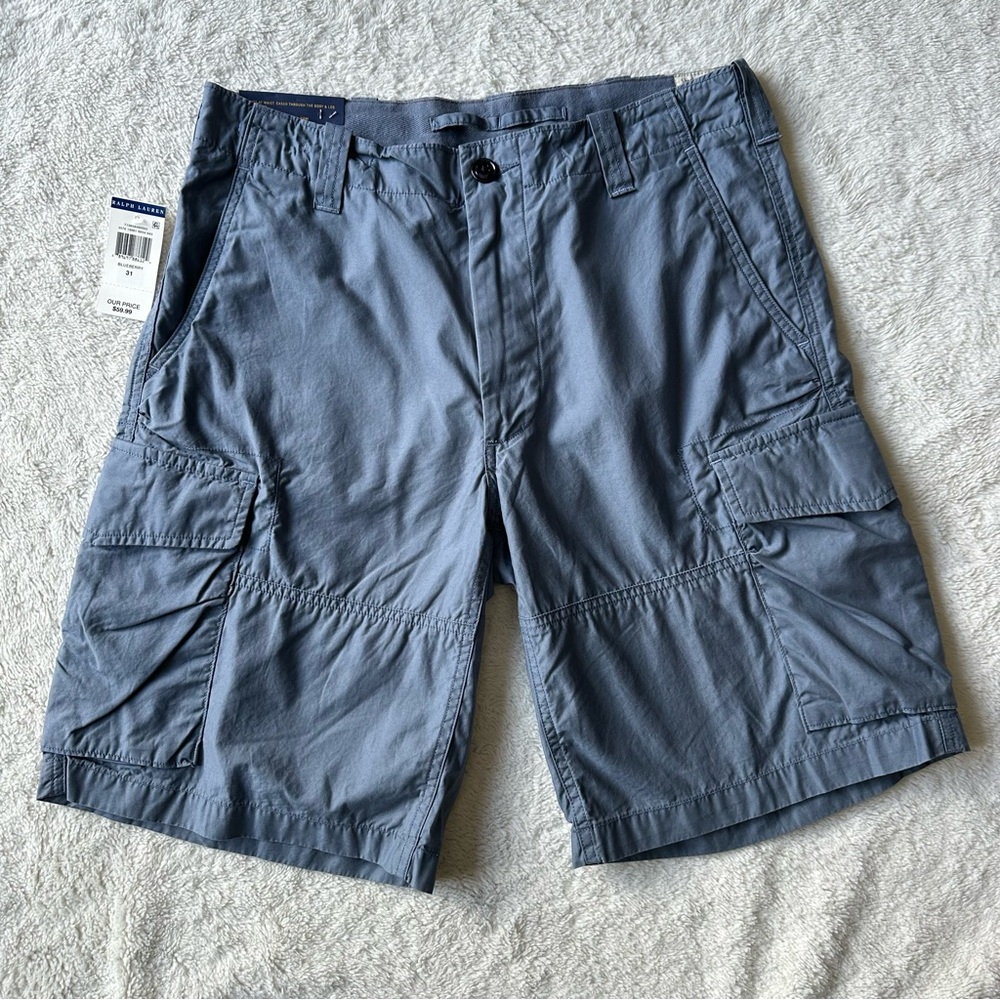 Polo Ralph Lauren Cargo Shorts Mens 31 Classic Fit Blue Utility Cotton 10” NWT
